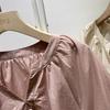 Women's Trendy V-Neck Raglan Sleeve Pullover - Stylish, Loose & Age-Reducing Doll Shirt