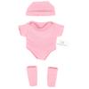 Baby Doll Hat&Rompers&Leg Warmer Set Girl Doll 7.87 Inch Matching Clothes Sweet Style Cute Costume Set for Children