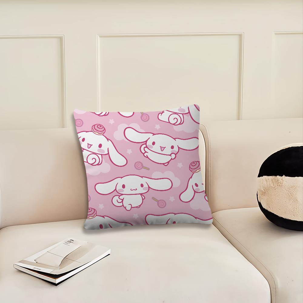 C-Cinnamoroll Cute Kawaii Cushion Cover Cushion Room Bedroom Headboard Sofa Living Backrest Nap Time Pillow Case