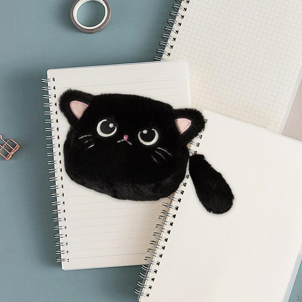 Cat Face Purse with Zipper Cartoon for Boys Girls Kids Child Gift