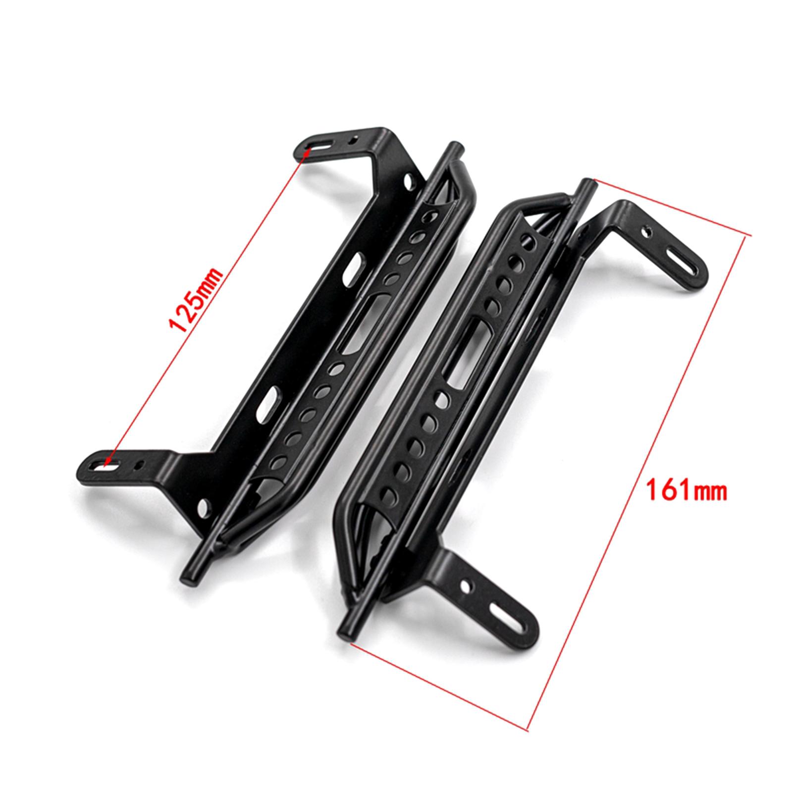 

Metal Side Pedal Step Running Boards Foot-Plate replacement for 4 1Celsius10 Remote Control Crawler Body Accessories (Black)
