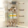 Bathroom Rolling Storage Rack: 2 to 4-Layer Multi-Tier Movable Organizer for Toilet and Washbasin Areas