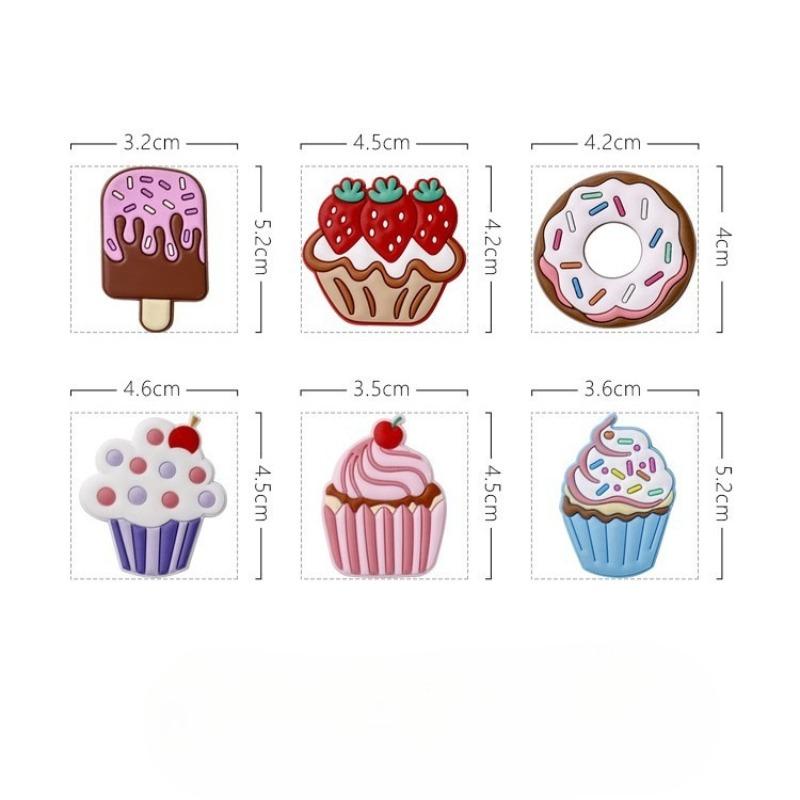 Soft Rubber Cake, Fridge Magnet, Magnetic Sticker, Doughnut, Creative Cartoon Magnetic Sticker, Ice Cream