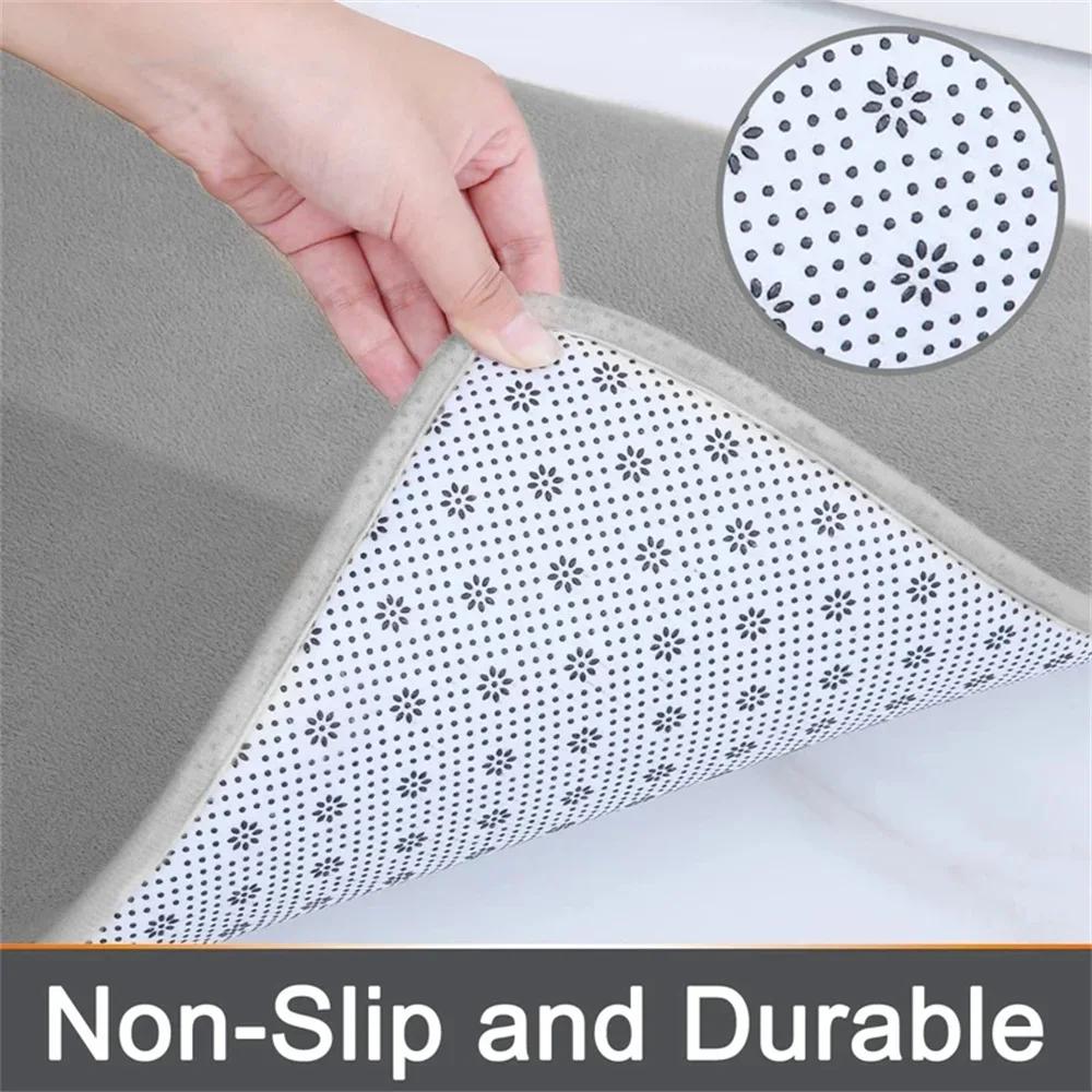 Super Absorbent Memory Foam Bath Mat - Non-Slip Soft Bathroom Toilet Rug Absorbent Carpet for Shower Entrance Living & Bedroom