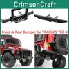 Cnc Aluminum Front Rear Winch Bumper Set For 1/10 Rc Crawler Traxxas Trx-4