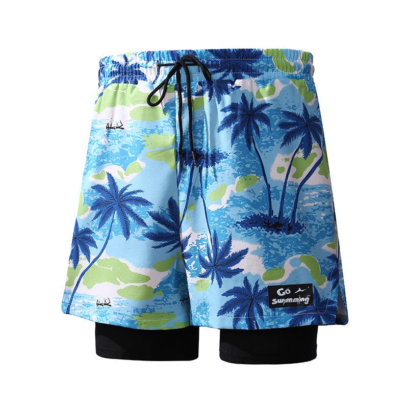 Costume da bagno anti-imbarazzo nuovo ad asciugatura rapida taglia grande angolazione piatta costume da bagno per sorgente termale pantaloncini da spiaggia costumi da bagno da uomo e da donna
