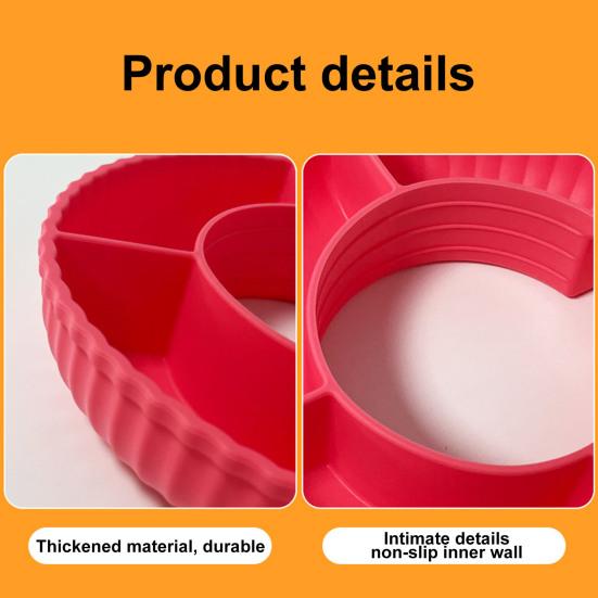 Snack Bowl Silicone Snack Platter for 40 Oz Cups Reusable Snack Tray 4-Compartment Snack Container for Cup Accessories Easy To Clean Serving