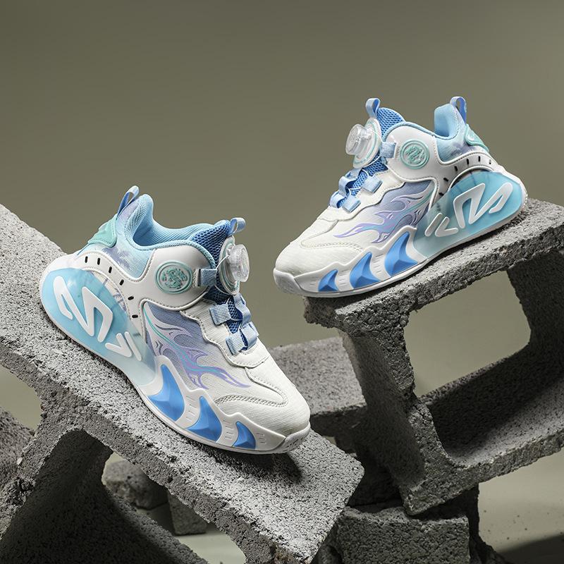 Girls 2025 autumn new leather waterproof sports shoes boys professional non-slip shock absorption running basketball shoes