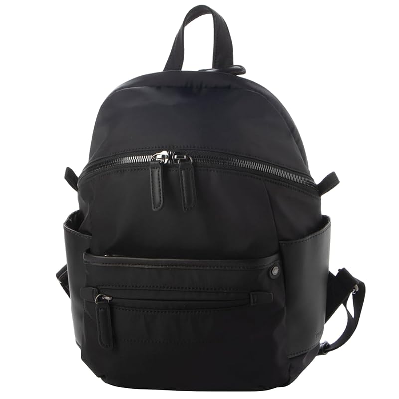 

[Isaac] backpack [Nylon taffeta x recycled leather] daily mini backpack 2002705 black