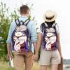 Denji Smiling Manga Knapsack Male Chainsaws Mans Cushy Knapsacks Polyester Kawaii Learner Bags Journey Colorful Rucksack