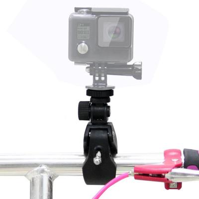 PULUZ Motorcycle Bicycle Handlebar Holder with Tripod Mount & Screw for GoPro, Insta360, DJI and Other Action Cameras(Black)