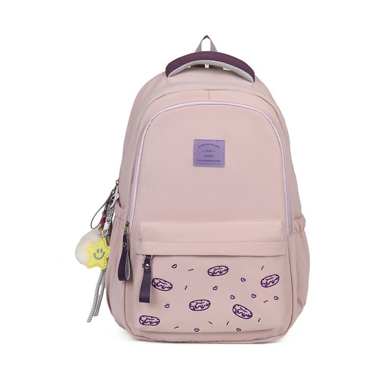 Schoolbag Summer Fresh Backpack Light Blue High Value College Style School Bag Students Junior High School Students Multi-compartment Backpack