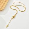 Trendy Long Gold Sweater Chain Necklace For Women Crafted From Durable Titanium Steel