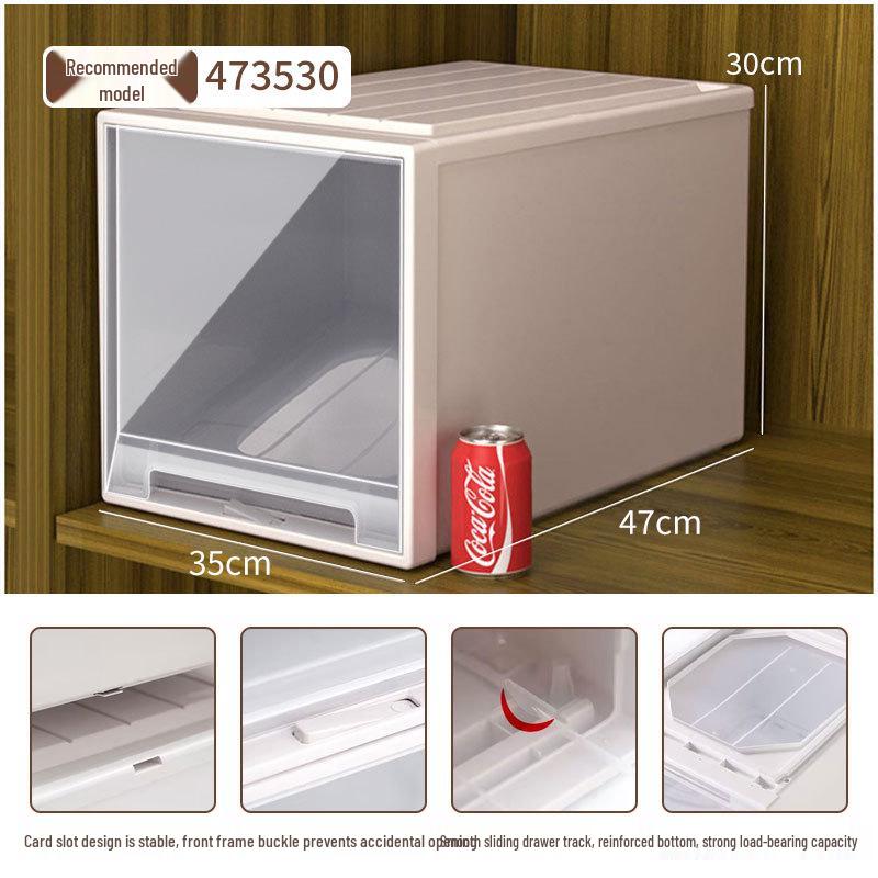 Japanese Thickened Plastic Transparent Shoe and Clothes Organizer Drawer