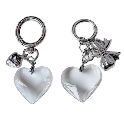 Eye Catchin Heart Shaped Keychain Stylish Heart Key Chain Bag Charm Keyring Accessory Alloy Keychain Ornaments