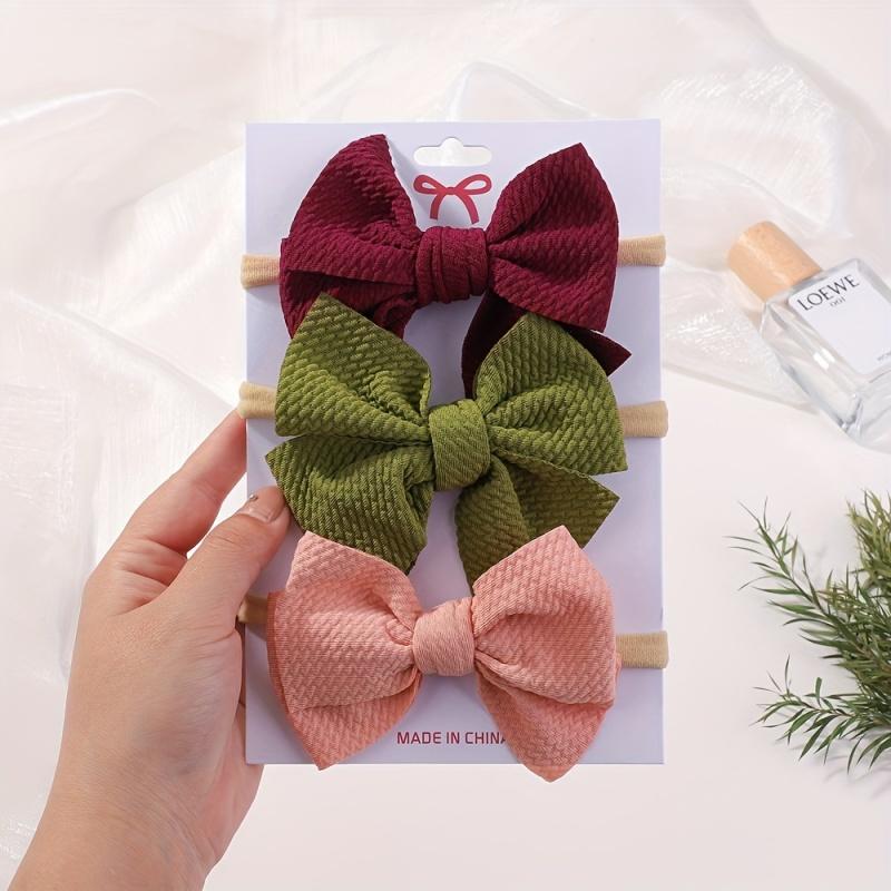 3 Stück Baby Mädchen Schleifen Stirnband Neugeborenes Baumwolle Haarband Accessoire Kinder Haarband Outdoor Kleinkind Kinder Kopfwickel Haarschmuck
