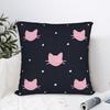 Cat Polka Dots Pillowcase Printing Polyester Cushion Cover Decorations Pink Pillow Case Cover Home Square 45*45Cm