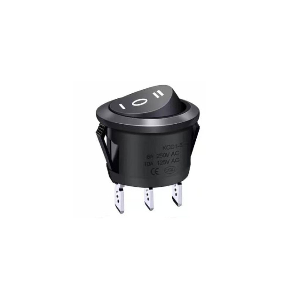 Black Toggle Switch 2 Pin On Off Switch Mini Size Circular Switch  Boat Marine