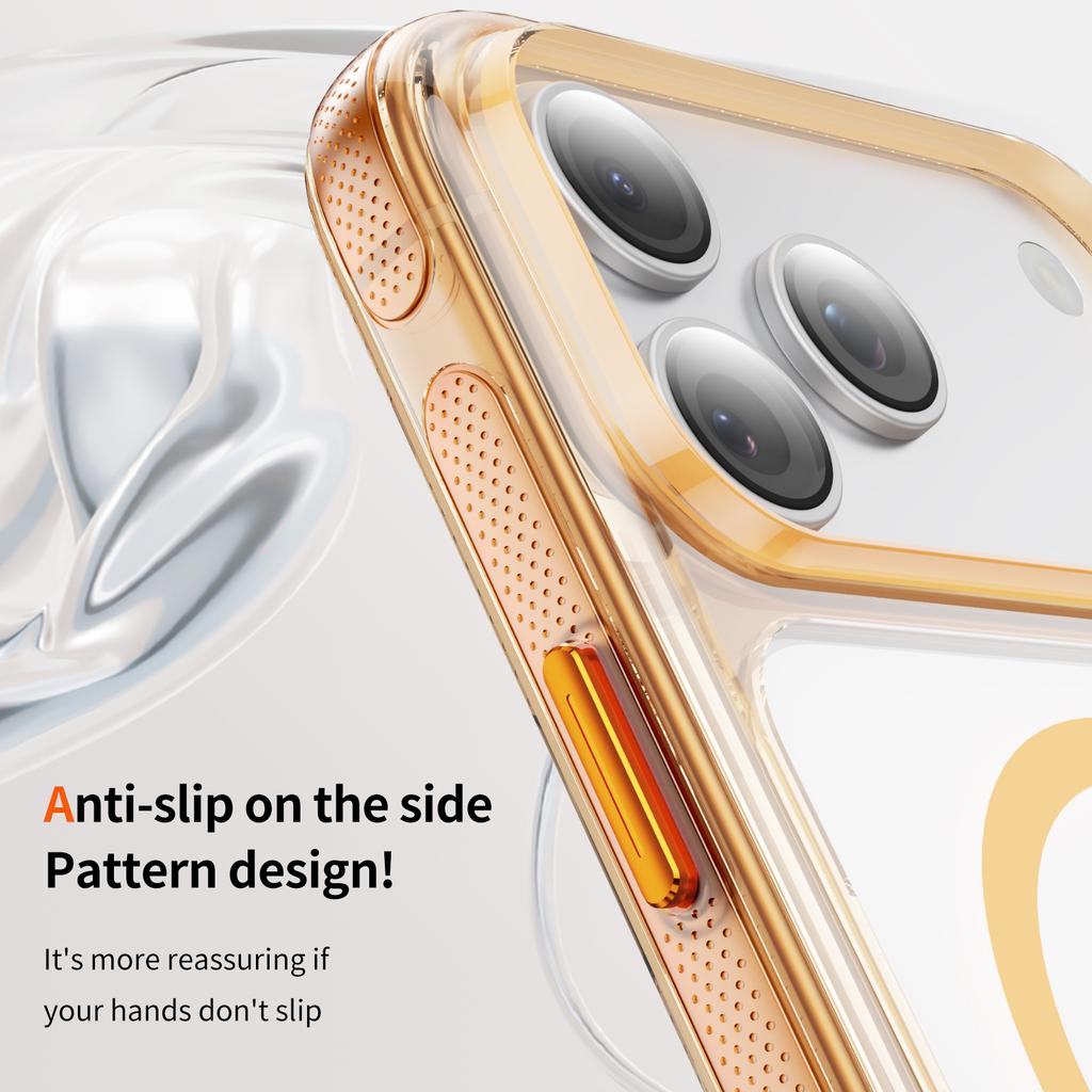 For Magsafe N52 Strong Magnetic With Anti Slip Strips Case for iPhone 17 Air 16 E 15 14 Plus 13 12 Pro Max Shockproof Back Cover