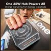 QOOVI 7 in 1 GaN 65W USB Type C Charger Station Fast Charging PD3.0 PPS Wireless Charge For iPhone iWatch Laptop iPad Samsung