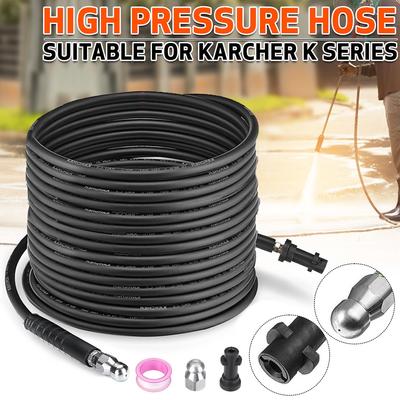 6/10/15/20m 5800PSI Pressure Washer Sewer Drain Cleaning Hose Pipe Tube Cleaner For Karcher Black High Pressure Hose