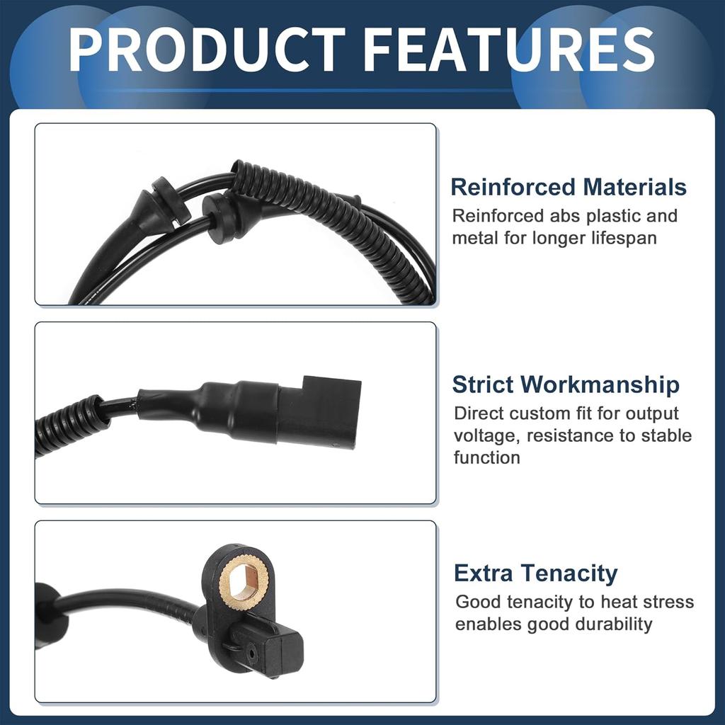 ABS Wheel Speed Sensor Rear Left Right ABS Sensor Anti-lock Braking System Sensor No.2T1Z2C204A for Ford Transit Connect 2010-2013