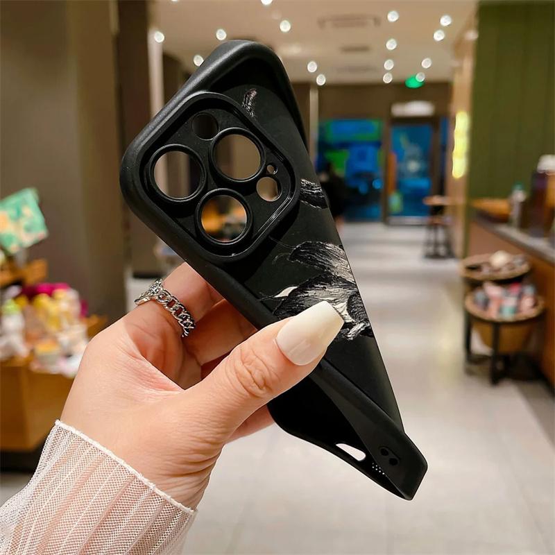 Cute Panda Silicone Phone Case For IPhone 15 16 Pro Max 16Pro 12 11 14 X XS XR 7 8 Plus 13 Mini SE 2022 Shockproof Back Cover