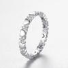 Tancise Classic 925 Sterling Silver  Zircon Ring Ladies Jewelry Wedding Promise Party Gift