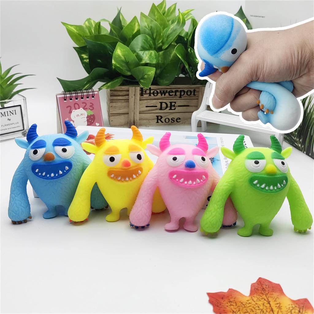 Squishy Monster Stress Relief Toy Soft Squeeze Sensory Figure Durable Flexible Material Fun Shape for Kids and Adults