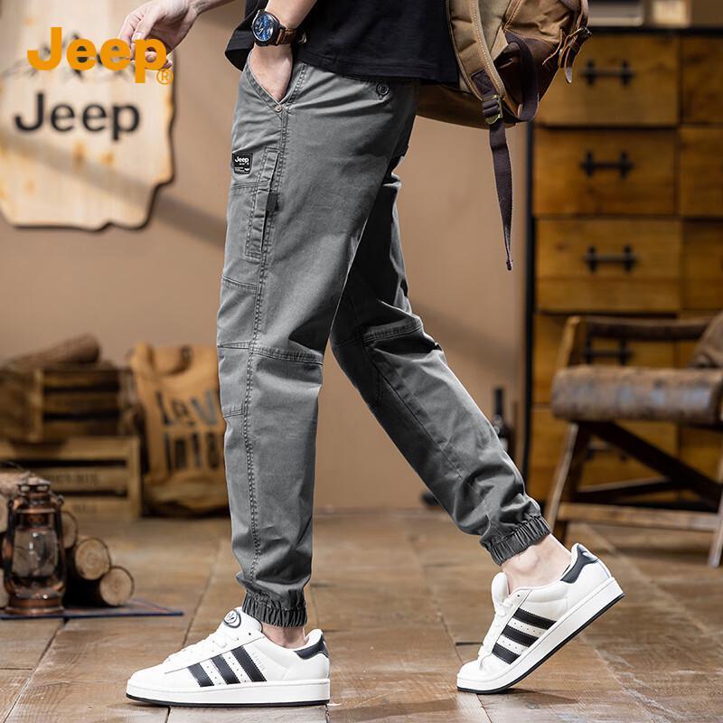 Jeep Men's Retro Cargo Jogger Pants
