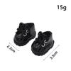 AXLUCE Lovebu Shoes and Clothes, Leather Shoes, Plush Toy, 17cm (Black)