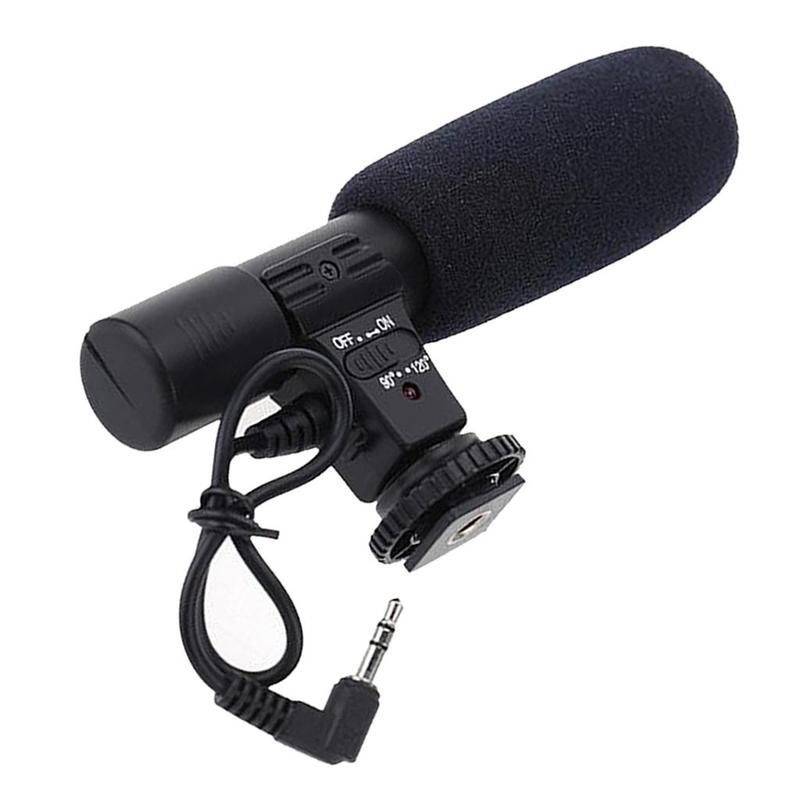 Stereo Camera Microphone Condenser Mic for DSLR Camera DV Camcorder 3.5mm