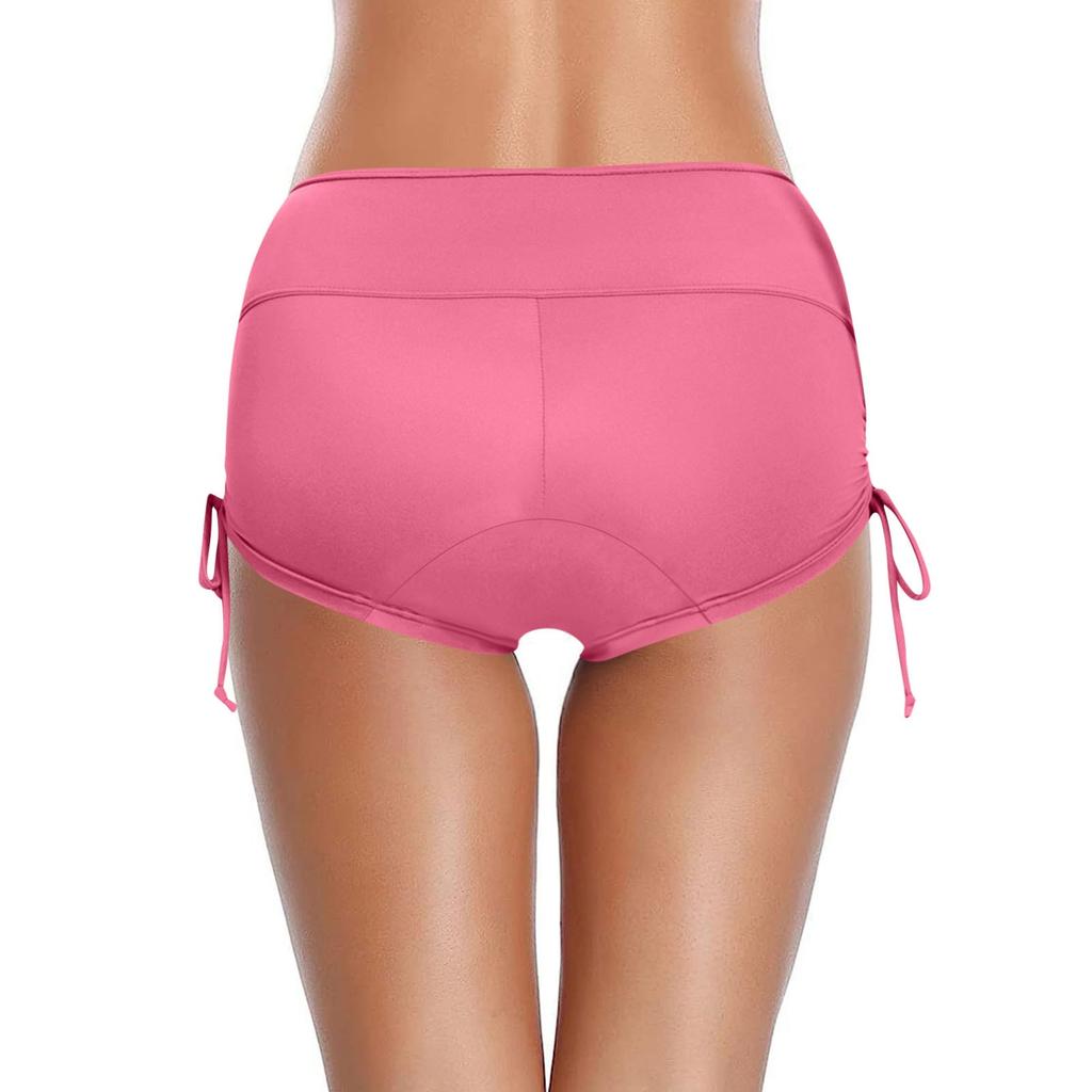 Hohe Bikinihose für Teenager, Menstruations-Auslaufschutz, Saugfähig, Periodenunterwäsche, Bikini-Shorts mit verstellbaren Seitenbändern