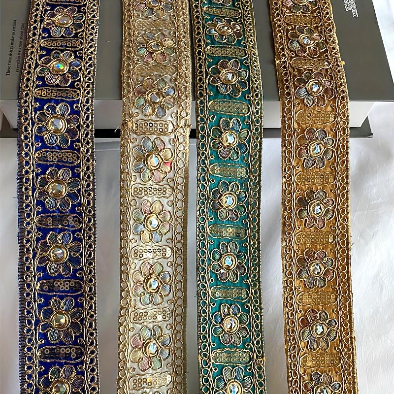 4.5cmx10Yards DIY Materials Bohemian Style Sewing Accessories Multi-Function Floral Embroidery Curtain Decor Multiple Colors