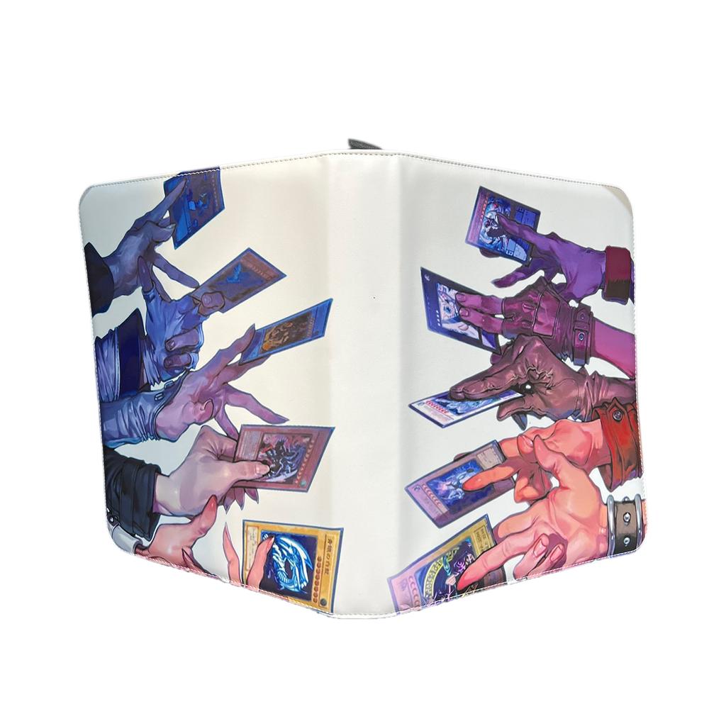 Custom Cover 500+ Capacity A4 Yu-Gi-Oh! Binder Premium PU Leather 9-Pocket Zippered Album TCG Organizer with Refillable Pages