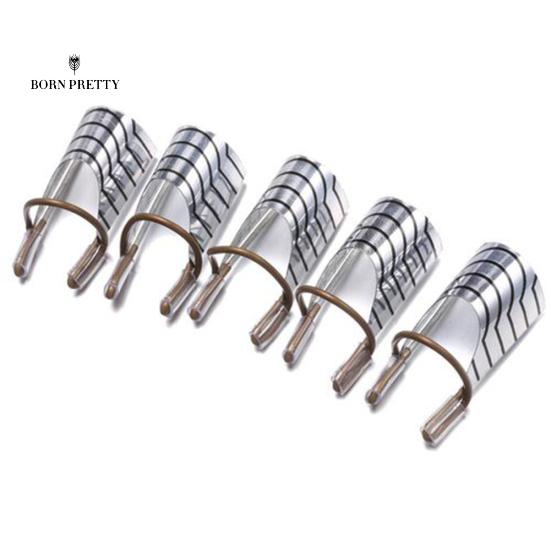 5Pcs Women Reusable Nails Ornaments Aluminum UV Gel Acrylic Tips Nail Art Extension Guide Forms
