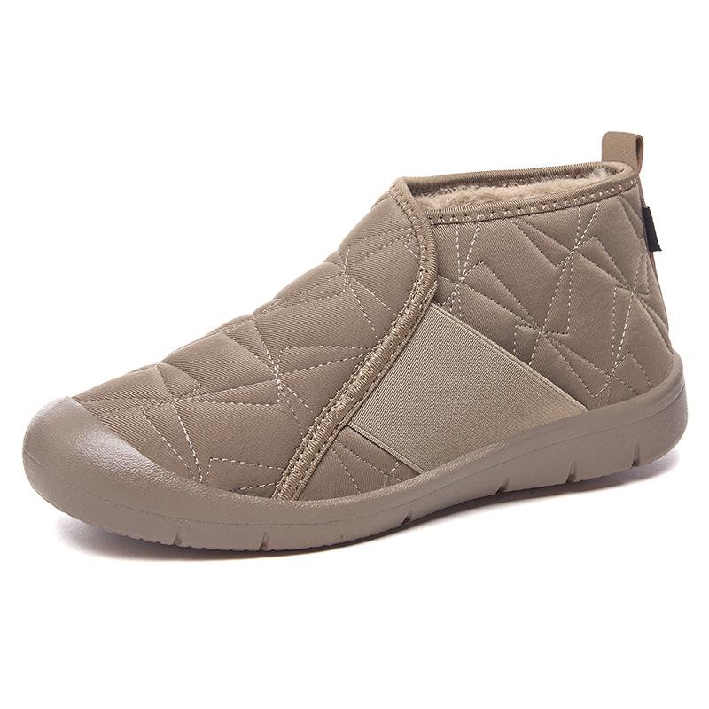 Shoes Women's Cotton Shoes Fleece Thickened Cotton Boots Cold-proof and Warm Women's Boots Middle-aged and Elderly Mother Shoes One Pedal Snow Boots
