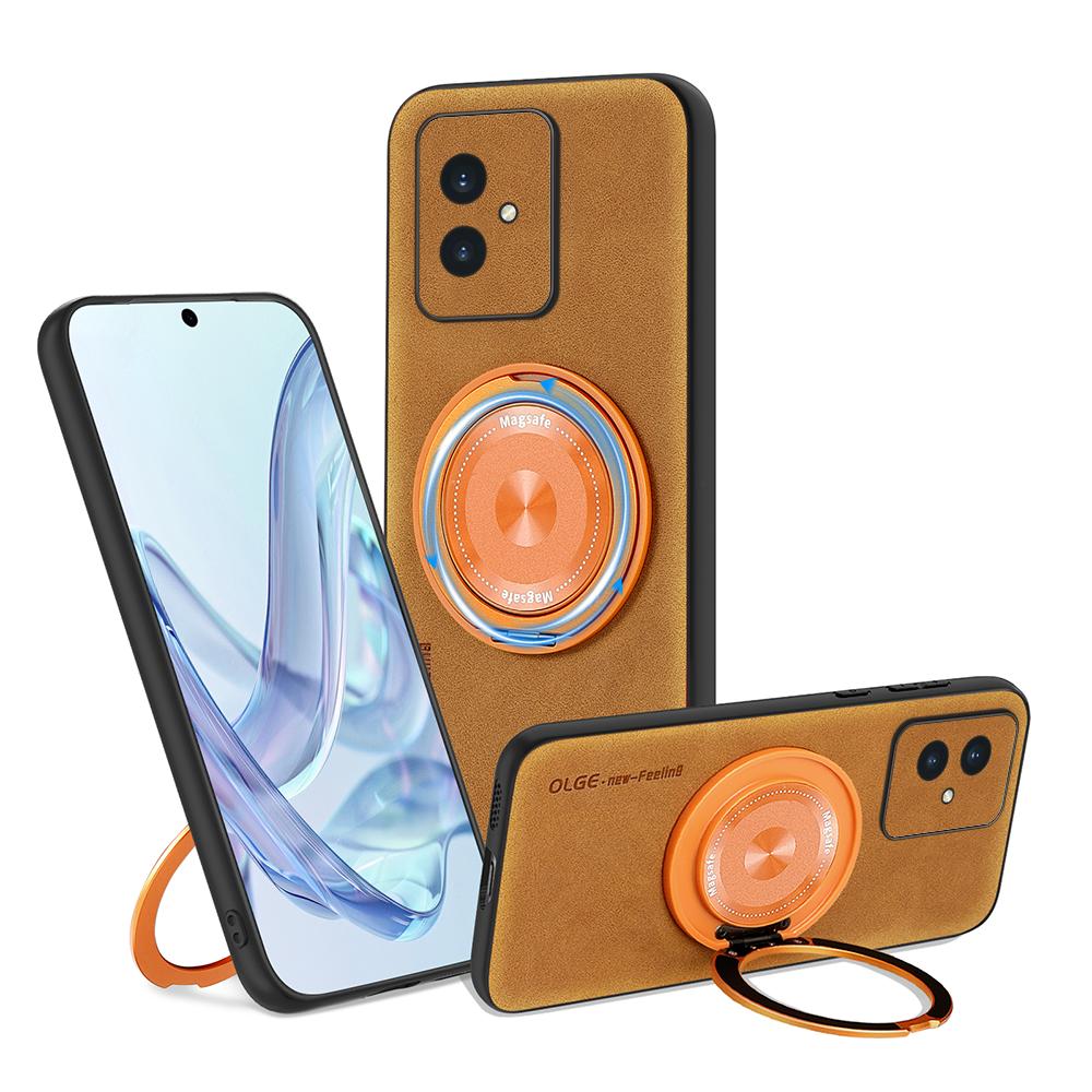 Für Honor 100 100 Pro Feine Loch Schaffell Schwenkhalterung Magnetische Weiche Kante Anti-Fall Anti-Fingerabdruck Handyhülle