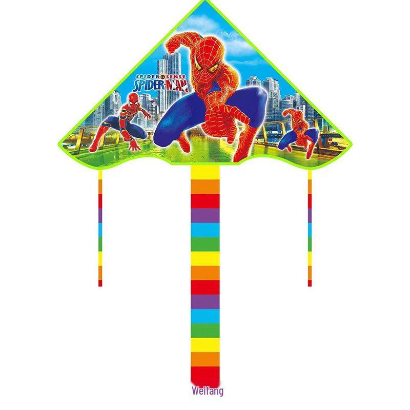 1m Cartoon Curved Edge Triangle Kite for Kids - Outdoor Flying Model