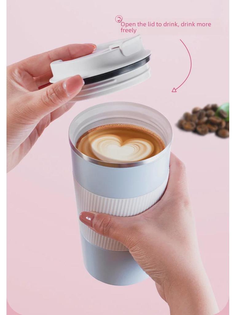 High-Value Ceramic Liner Insulated Travel Coffee Cup – Stylish, Portable, and Perfect for Girls On the Go