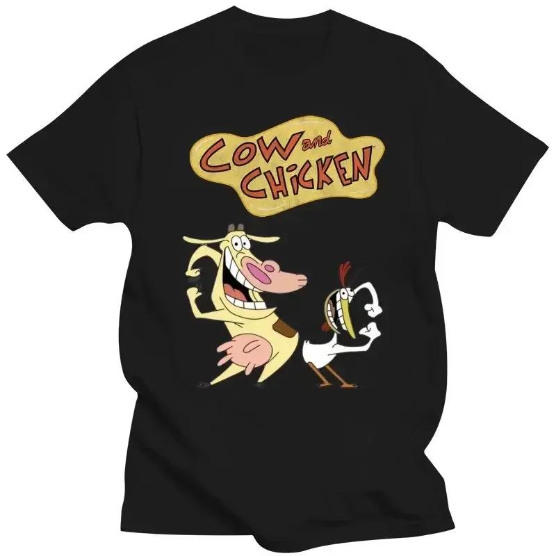 New David Feiss Animated TV Series V1 Cartoon Cow and Chicken TShirt Fun Gift Women Clothing Graphic T Shirts Vintage Y2K Top