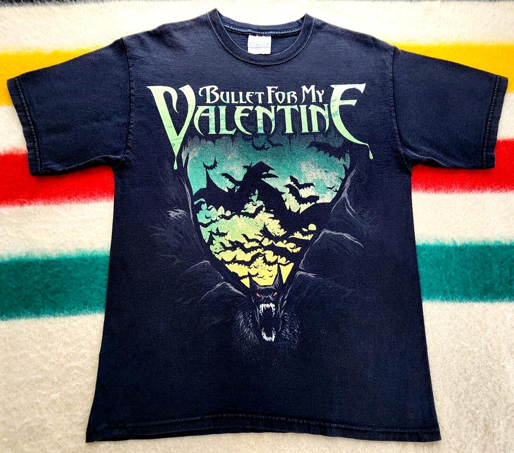 Unisex Baumwoll-T-Shirt BULLET FOR MY VALENTINE T-Shirt 2008 SCREAM AIM FIRE Größe M