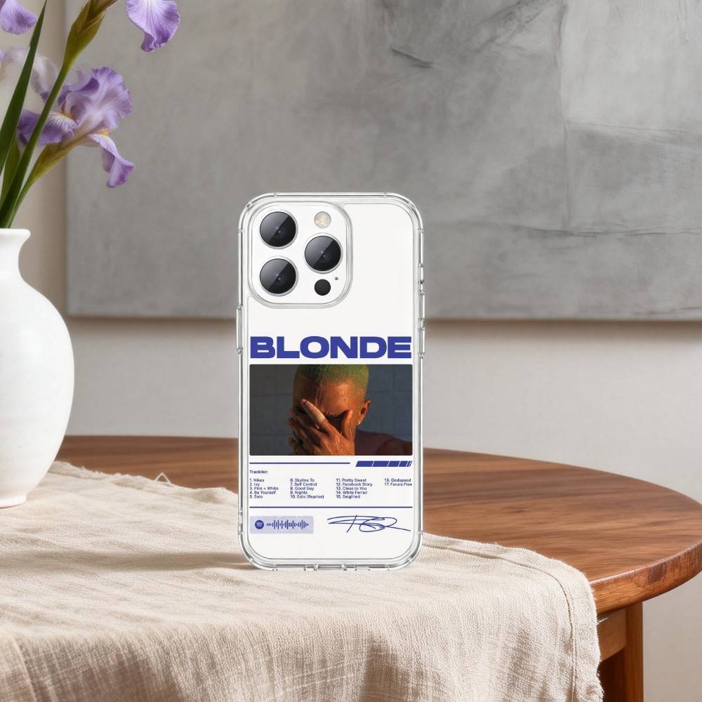 F-Frank-K Ocean-N B-Blonde  Phone Case For iPhone17p,16,15,14,13Pro Max,us,Soft Silicone Transparent Cover