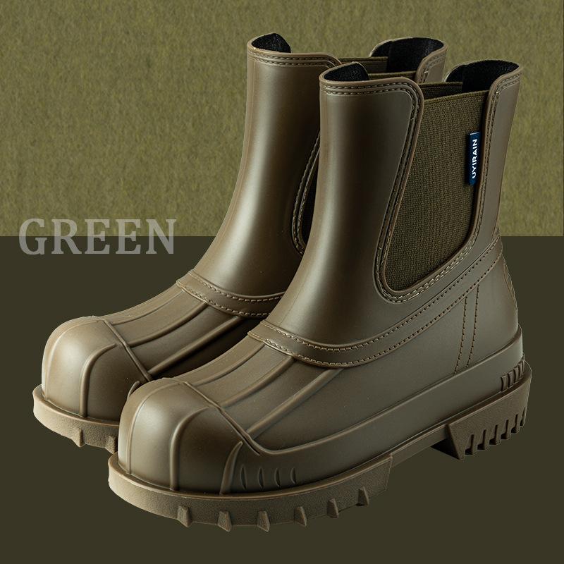 

Женские ботинки эластичные ботинки Мартина женские короткие и средние дождевые туфли ракушечная голова толстая подошва увеличивающие рост женские водные туфли резиновые туфли резиновые сапоги 41