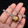 New Style Gemstone Crystal Ball Pendulum Healing Natural Stone Crystal Pendant with Chain for Decompression