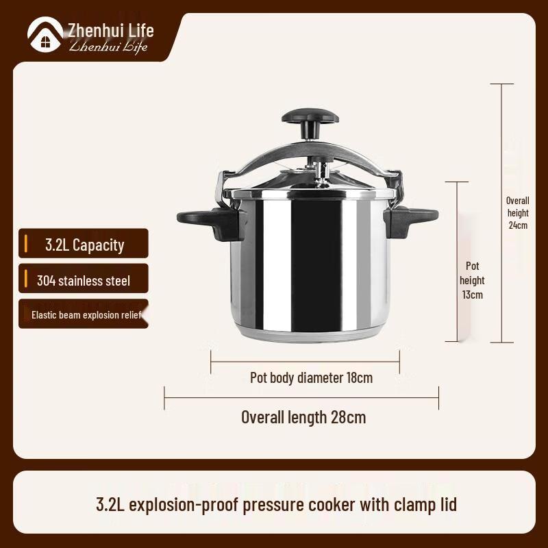 

Zhenhui Life 304 Stainless Steel Pressure Cooker