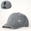 Adjustable Ponytail Baseball Cap with Double Heart Accent, Sun Hat for Daily Wear, Walks, and Casual Travel Time