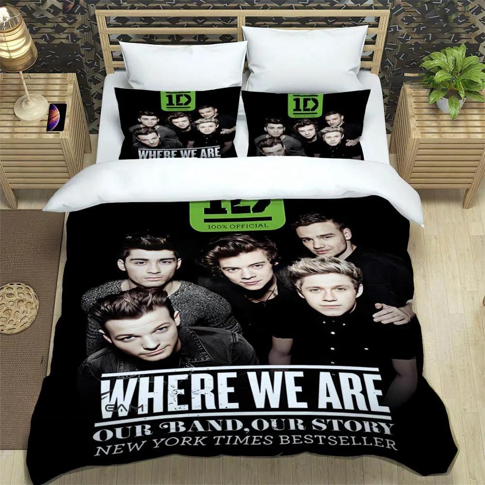 OOne Music Band Direction Bettwäsche Kollektion Einzelbett Doppelbett Vollgröße Queen Size King Size Bett Kollektion Schlafzimmer für Erwachsene und Kinder Bettbezug Kollektion Heimtextilien