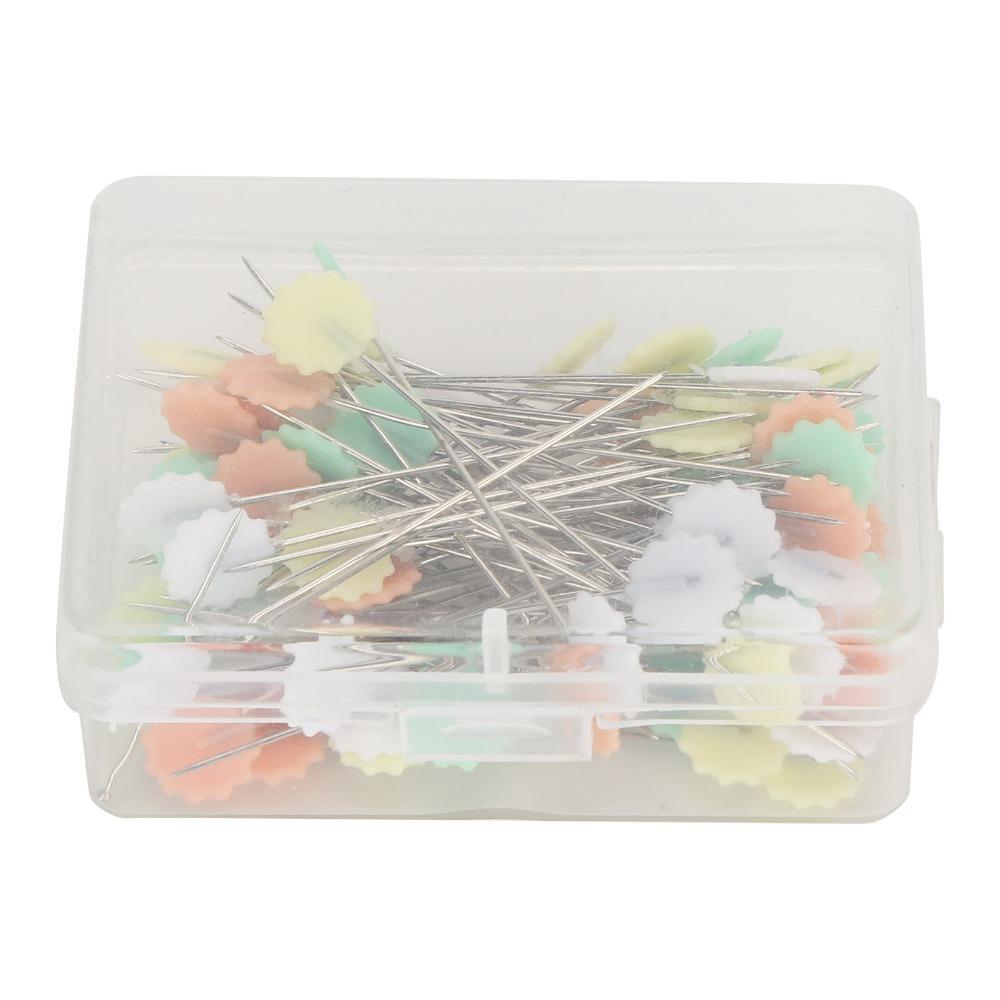 200pcs Flower Head Sewing Pins Multicolor Quilting Pins Versatile Straight Pins  For Household DIY