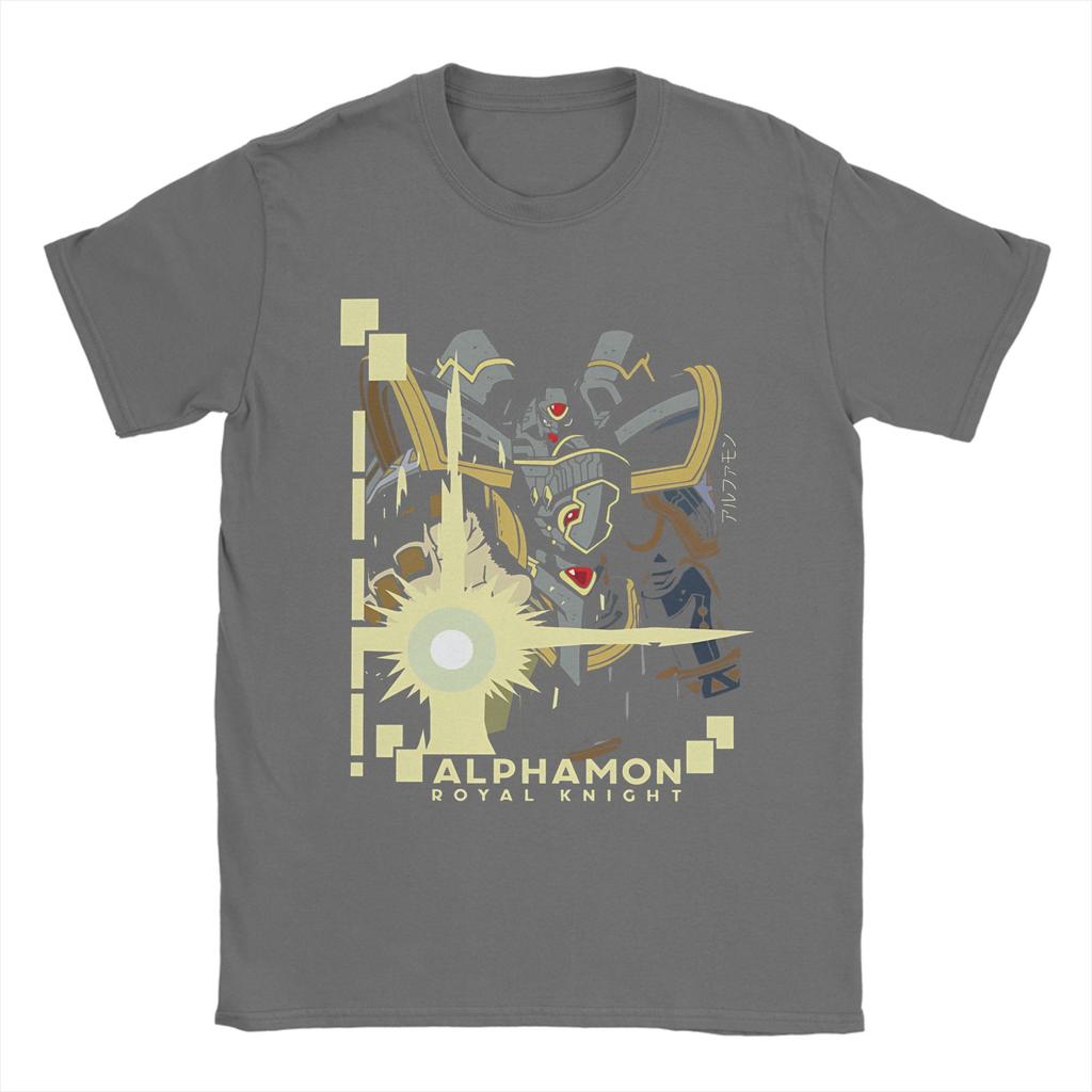 digimon alphamon royal knight T-Shirts Awesome 100% Cotton Tee Shirt O Neck Short Sleeve T Shirt Plus Size Clothing